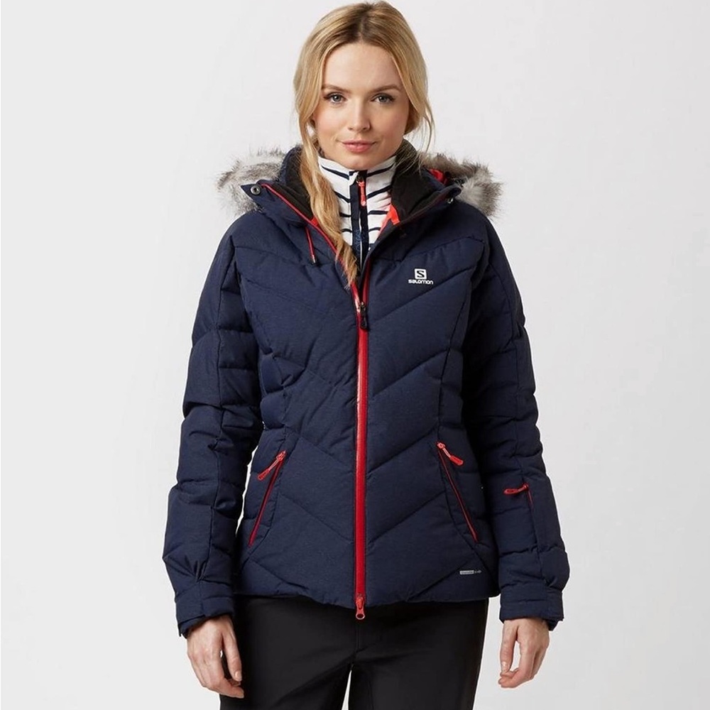 Salomon Ice town Down Wisteria Navy Ski Jacket